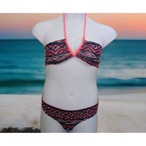 KhongBoon Womens Two Piece Brazilian Bikini Swimsuit Beach Tropical Cheeky Small